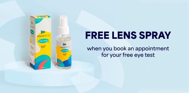 Free lens cleaner spray